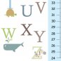 Personalized Children Canvas ABC Blue Growth Charts - Baby room wall art