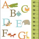 Boy Canvas ABC Green Height Chart - Toddler Wall decor