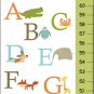 Boy Canvas ABC Green Height Chart - Toddler Wall decor
