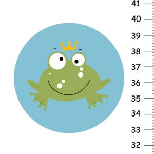 Personalized Children Canvas Growth Charts- Frogs