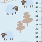 Personalized Children Canvas Growth Charts- Sweet Lambs