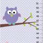Personalized Girls Purpel Owl Growth Charts