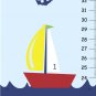 Personalized Children Canvas Growth Charts- Sailboats and Anchors