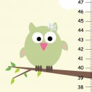 Girls Growth Charts- Owl and birds on tree