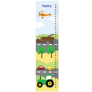 Personalized Boys Transportation Growth Charts - Nersury Decor