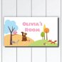 Woodland Forest Friends Personalized Girls Door Sign Plaque
