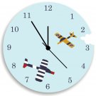 Aircraft flying in the sky Wall Clock for Boys Bedroom,  Nursery Wall Decor