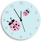 Lady Bug WALL CLOCK, Girls Room Wall Decor