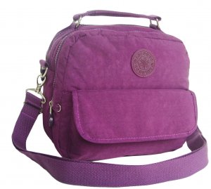 HONG YE Pure Stripe Slouch Bag,sku:hb76purple4