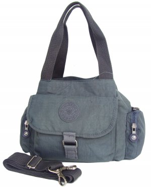 HONG YE Pure Stripe Slouch Bag,sku:hb077grey2