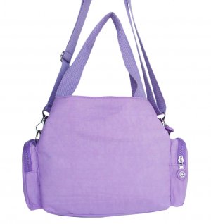 HONG YE Pure Stripe Slouch Bag,sku:hb77lightpurple5