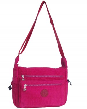 HONG YE Pure Stripe Slouch Bag,sku:hb80red2