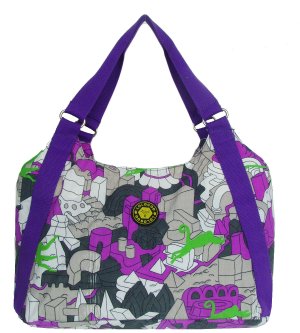 HONG YE Pure Stripe Slouch Bag,sku:hb82purple1