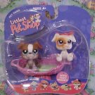 Littlest Pet Shop TWIN BOXERS with Doggie Bed NIP