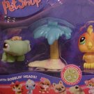 Littlest Pet Shop TURTLE & TOUCAN w/PALM TREE NIP