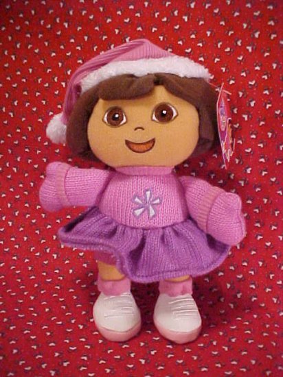 Dora The Explorer DORA Holiday Plush Gund Doll NWT