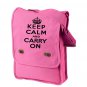 Keep Calm and Carry On - Canvas Messenger Bag Pink Field Bag