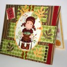 Handmade autumn card with Tilda