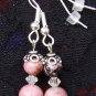 Crystal and silver earrings