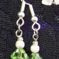 Crystal and silver earrings