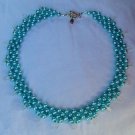 pearl and silver handmade necklace