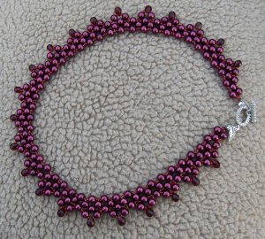 Glass pearls and crystal teardrops