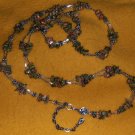 semi precious stones and silver hip belt