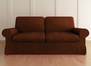 IKEA EKTORP 3 seater sofa Custom slipcover in Kino Brown