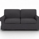 IKEA EKTORP 3 seater sofa Custom slipcover in Kino Charcoal