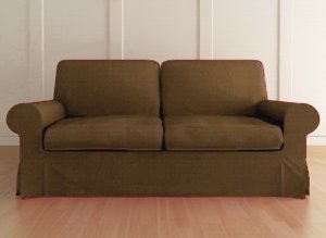 IKEA EKTORP 3 Custom seater sofa slipcover in Kino Taupel.