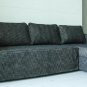 IKEA Manstad Corner Sofa-bed with storage Custom slipcover in Nomad Red
