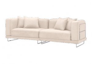 IKEA TYL&Atilde;�SAND 1 ARM 2 SEAT Custom SOFA (loveseat) SLIPCOVER  in Lino Vintage