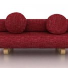IKEA Allerum Sofabed Custom Slipcover in Nomad Red