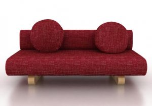 IKEA Allerum Sofabed Custom Slipcover in Nomad Red
