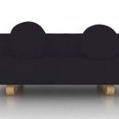 IKEA Allerum Sofabed Custom Slipcover in Rouge Velvet Black