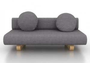 IKEA Allerum Sofabed Custom Slipcover in Rouge Velvet Ash