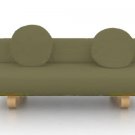 IKEA Allerum Sofabed Custom Slipcover in Rouge Velvet Green