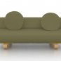 IKEA Allerum Sofabed Custom Slipcover in Rouge Velvet Green