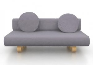 IKEA Allerum Sofabed Custom Slipcover in Gaia Fog