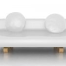 IKEA Allerum Sofabed Custom Slipcover in Modena White Leather