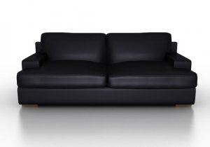 IKEA Goteborg 3 Seater Custom Slipcover in Modena Black Leather