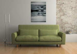 IKEA Nikkala 2 seater Custom slipcover in Nomad Green