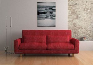 IKEA Nikkala 3 seater Custom slipcover in Nomad Red