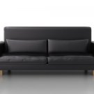 IKEA Nikkala 3 seater Custom slipcover in Modena Black Leather