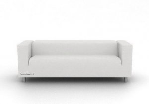 IKEA KLIPPAN 4 seater Custom slipcover in Gaia Pure White