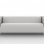 IKEA KLIPPAN 4 seater Custom slipcover in Modena White Leather