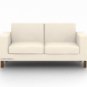IKEA Karlanda 3 seater Custom slipcover in Gaia Pure White