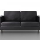 IKEA Karlanda 3 seater Custom slipcover in Modena Black Leather
