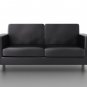 IKEA Karlanda 3 seater Custom slipcover in Modena Black Leather