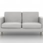 IKEA Karlanda 3 seater Custom slipcover in Modena White Leather